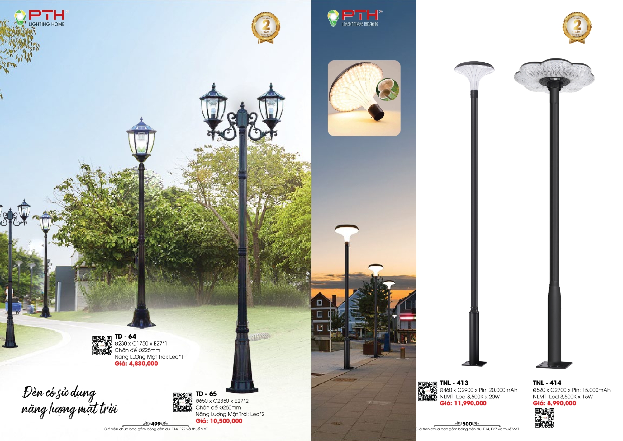 Bảng giá đèn trang trí PTH Lighting Home 2026